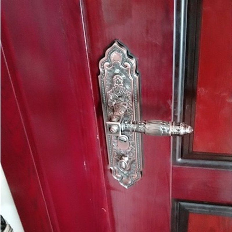 新款门锁防盗铜门别墅门黄古铜拉手通用锌合金豪华仿古欧式大把手