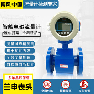 DN50 管道智能流量表DN40 DN65 污水防腐一体式 工业电磁流量计