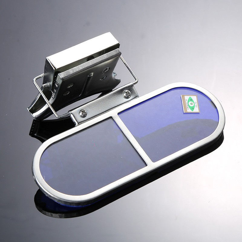 炼钢镜支架式炼钢防护镜钴蓝防强光配帽型炼钢看火防护镜