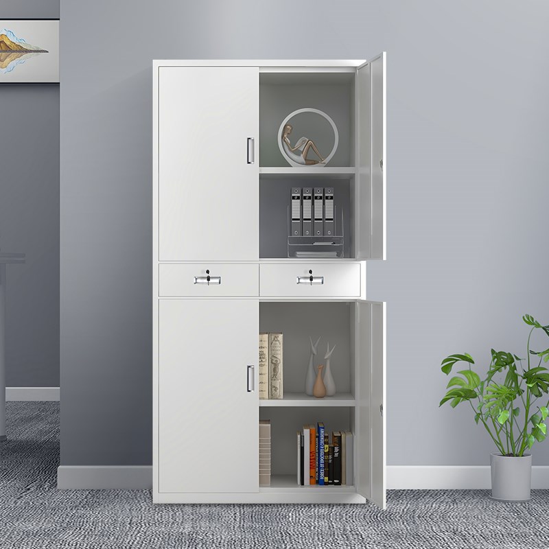 上海铁皮柜钢制文件资料柜铁中二斗柜档案柜书柜财务凭证柜储物柜