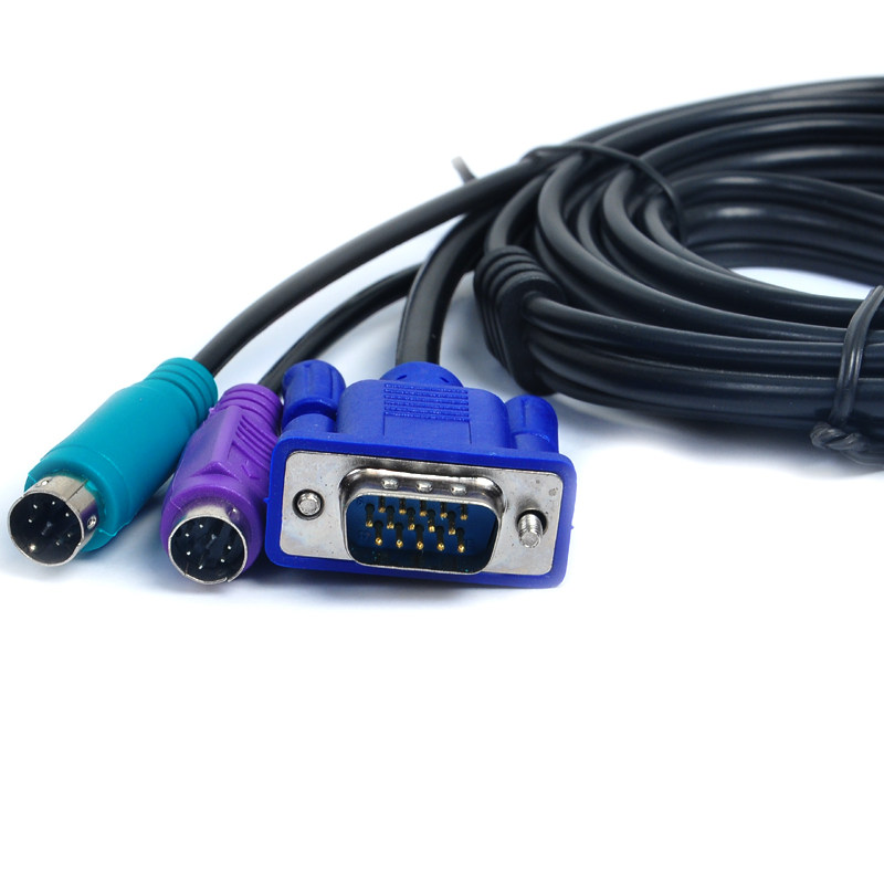 三堡 SKV-A500 KVM三并线  KVM切换器连接线专用线 公对公 5米