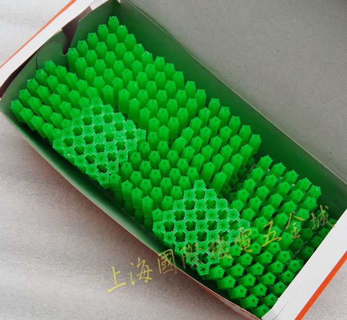连体一口价100只 绿色膨胀管 6mm 塑料膨胀管8mm绿色膨胀胶塞