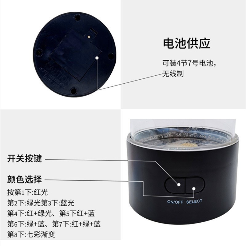 中号水母灯USjB插电装饰氛围灯起夜浪漫七彩桌面小夜灯
