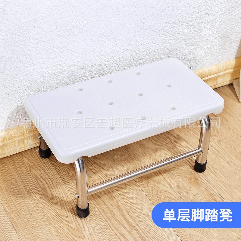 加厚脚踏凳不锈钢单双三v层上床换鞋梯子步梯凳医院工业阶梯凳