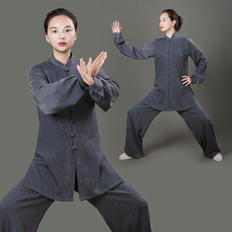 秋冬季太极服男女冰花绒加厚保暖太极拳服装八段锦武术服装表演服