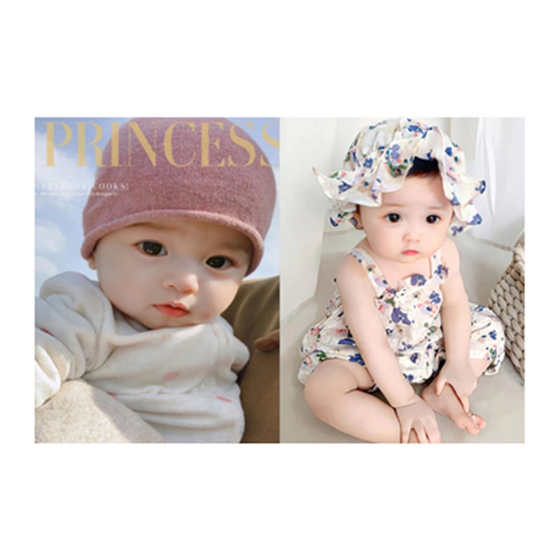 宝宝画像海报贴画婴儿图片墙贴婚房床头装饰画可爱漂亮龙凤胎照片