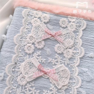 绒樱恋曲 活页蕾丝A5手帐本 毛绒粉蓝色卡册收纳 手账笔记日记本