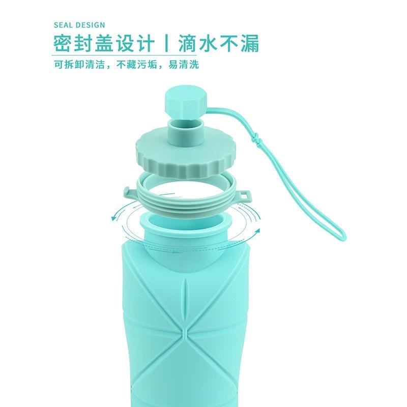 加厚硅胶软水杯外出伸缩折叠便携水杯瓶户外旅行随身带水壶大容量