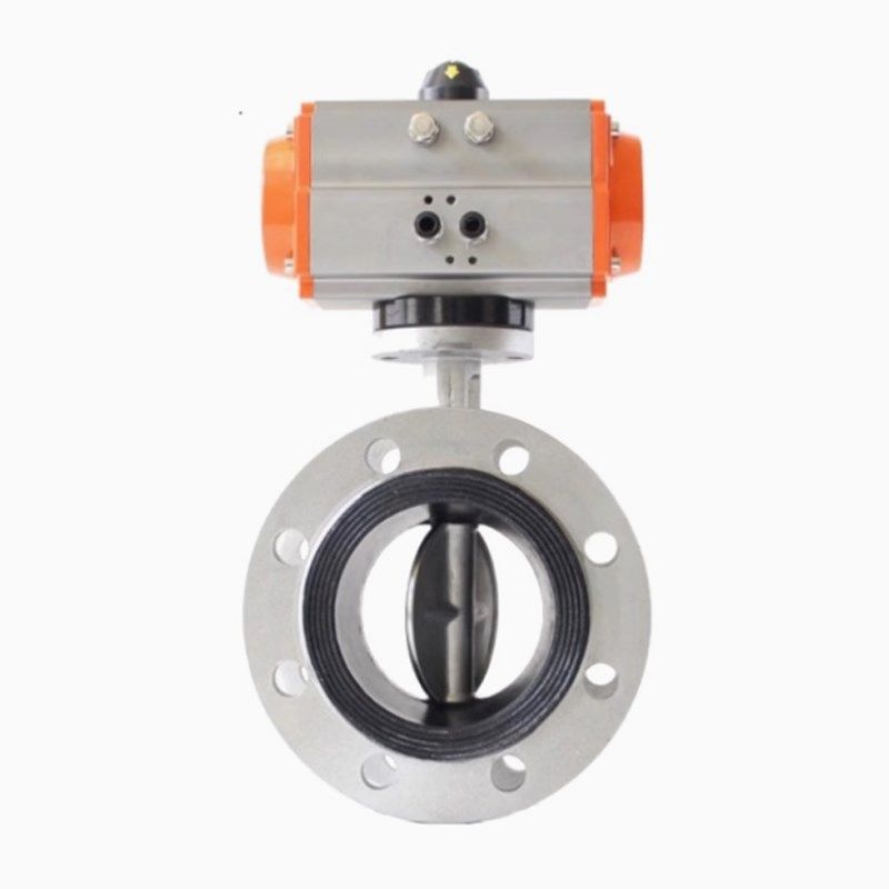 不锈钢气动法兰式蝶阀D641X-16P 304软密封气动蝶阀DN50 80 100,搬运/仓储/物流设备,其他起重搬运设备,淘宝优惠券,粉丝福利购,淘宝优惠卷