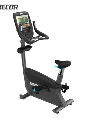 美国必确UBK865商用电磁控直立式健身车健身房智能触屏运动单车