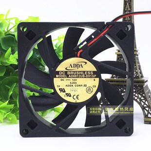 D91GP 12V 0.28A ADDA 厘米 AD0812UB 8CM 双滚珠风扇 8015