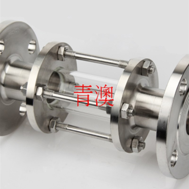 304/316L不锈钢法兰直通视镜 直流观察窗 玻璃管道直通视盅 视窗