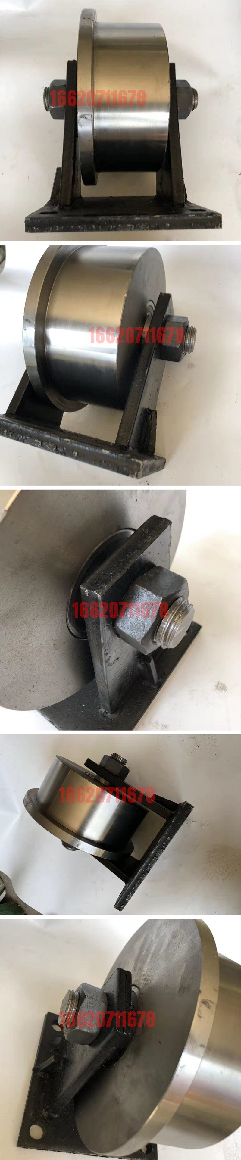 重型单边t型铸钢轨道轮重型滑轮铁轨轮火车轨道轮子钢轨专用槽轮