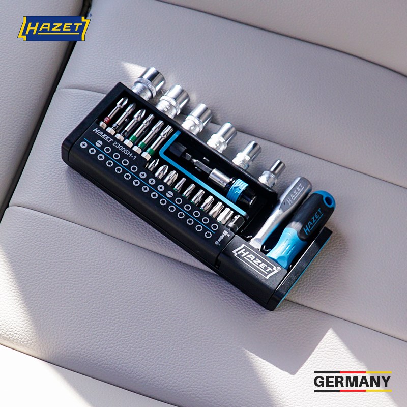 HAZET德国进口棘轮套筒扳手套装摩托车工具套装修车组套迷你小飞