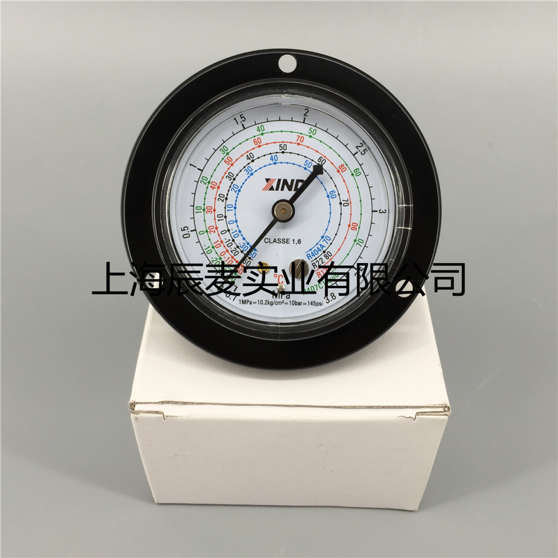 高低压压力无油表0-18KG 0-38kg无油表冷媒R134AR22R404A无油表