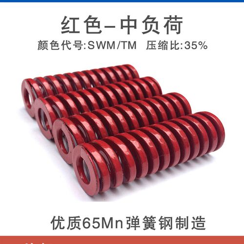 国产红色 模具弹簧  SWM TM 矩形扁线压缩压簧  昆山耐奇模具配件