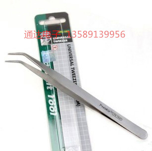 正品台湾宝工1PK-106T不锈钢加长型 弯头镊子 170mm夹持类工具