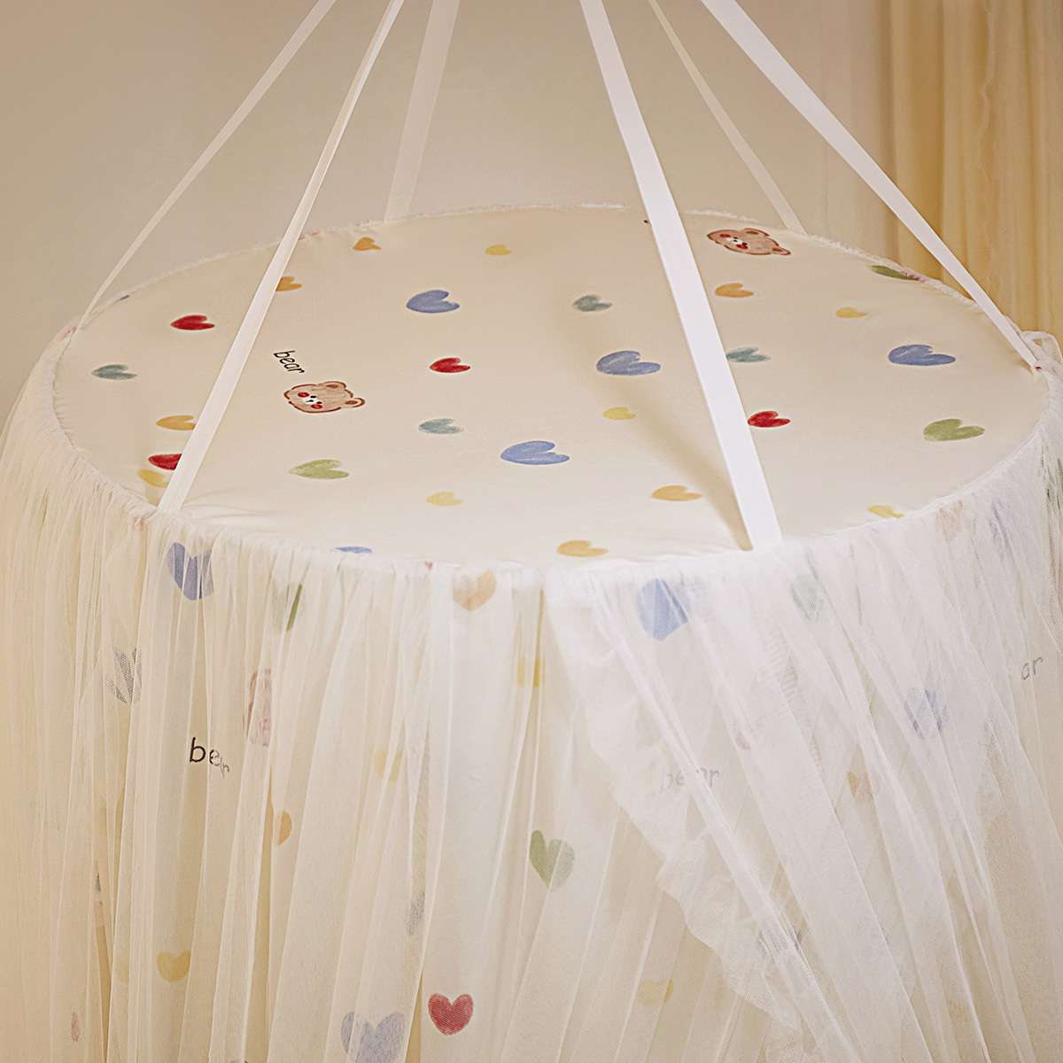 床帘双层床幔公主吊挂圆顶蚊帐家用遮光帘免打孔安装mosquito net