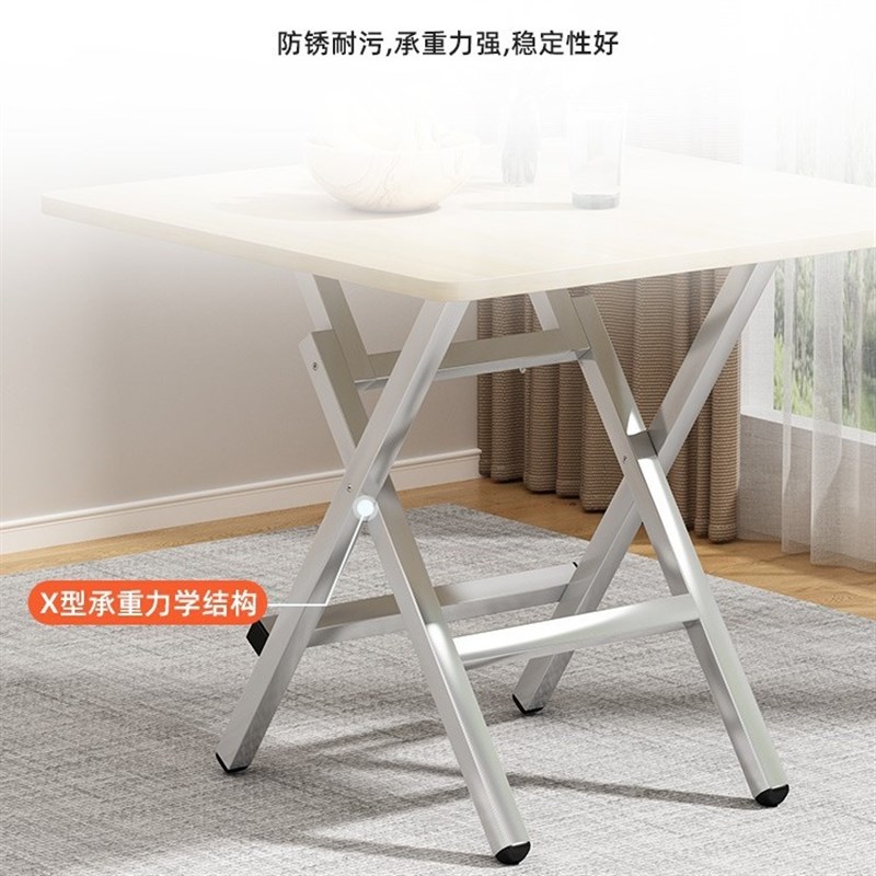 Foldable Square table family dining table and chaiVr combina