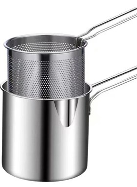 Stainless Steel Deep Fryer WithC Frying Basket Multifunction