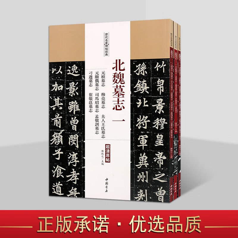 历代名家碑帖经典 北魏墓志一二三 书法碑帖赏析书籍套装3册 司马昞墓志元遥墓志元珽妻穆玉容墓志元倪墓 中国书店出版社