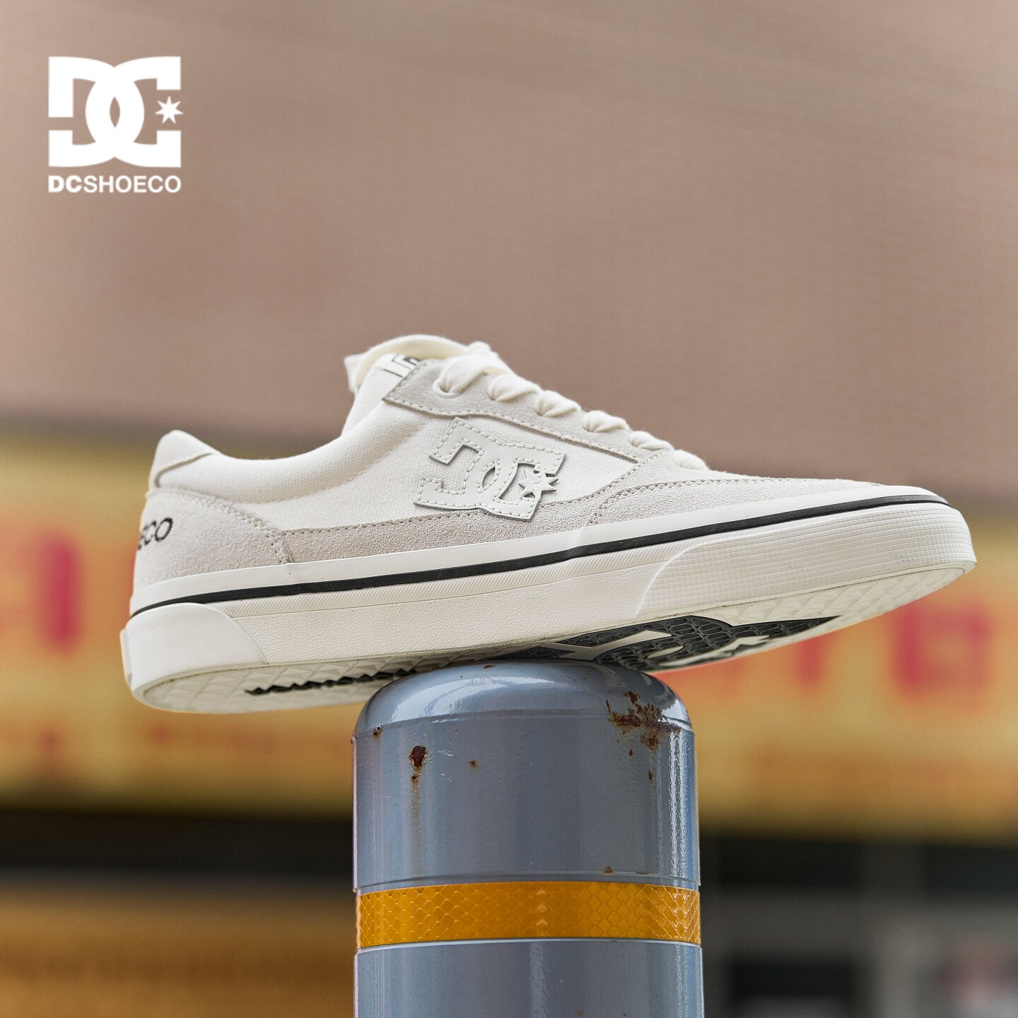 DCSHOES秋季透气男士板鞋情侣休闲鞋百搭小白鞋潮流真皮滑板鞋男图片