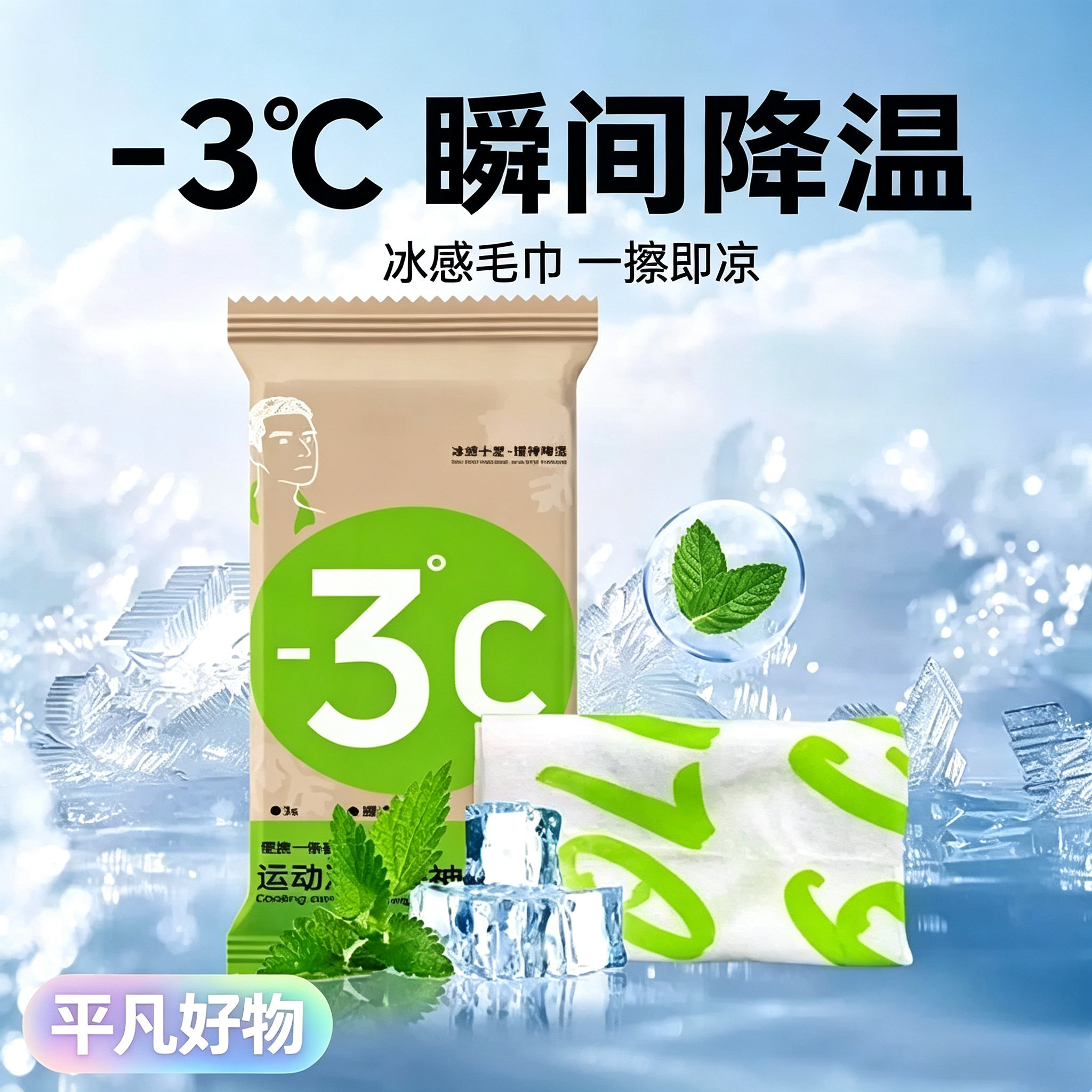 【下单立减50】冰感毛巾降温冰巾凉感夏季解暑神器冰凉湿巾yz