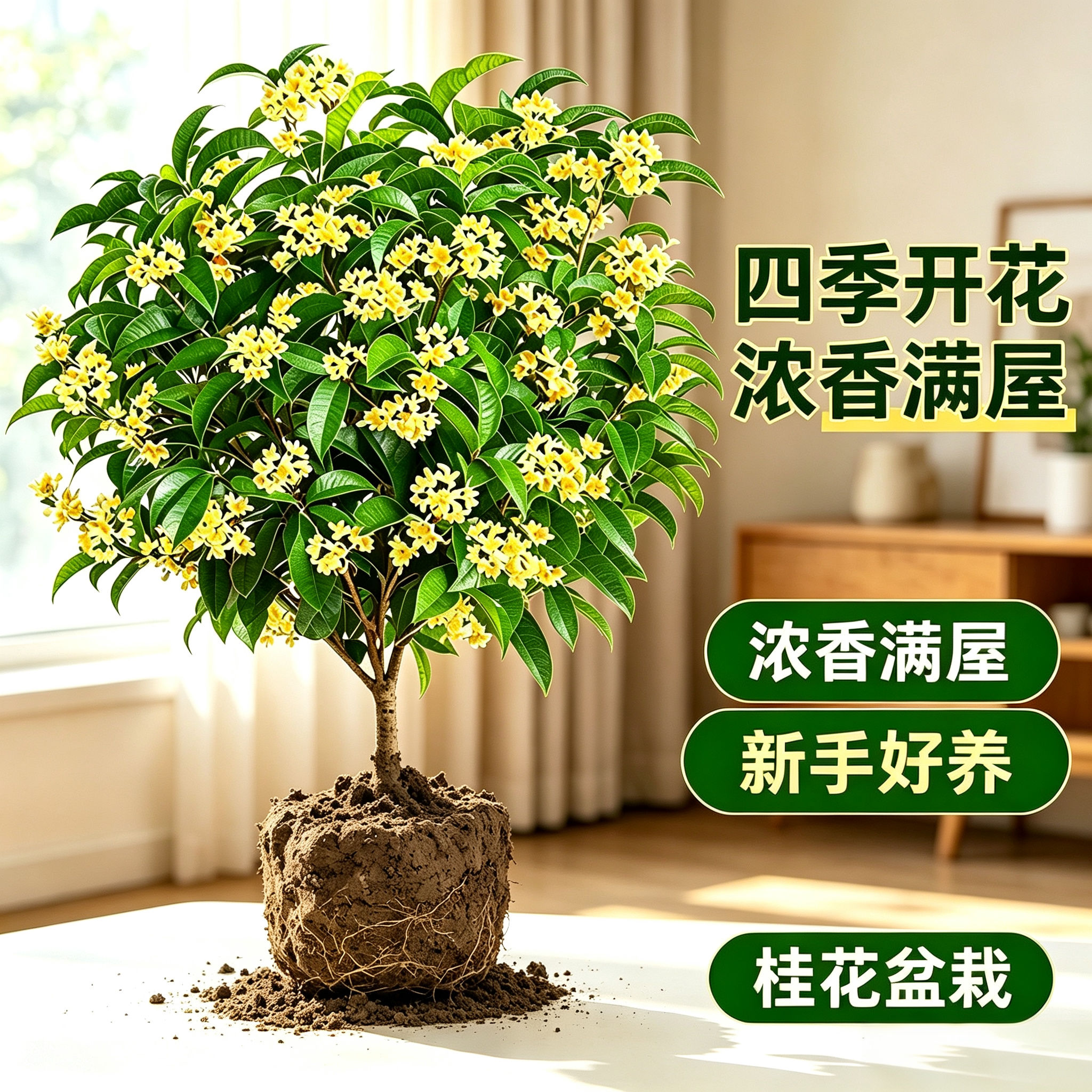 【四季桂花】桂花盆栽四季桂树苗浓香型室内庭院好养种植栽种yz图片