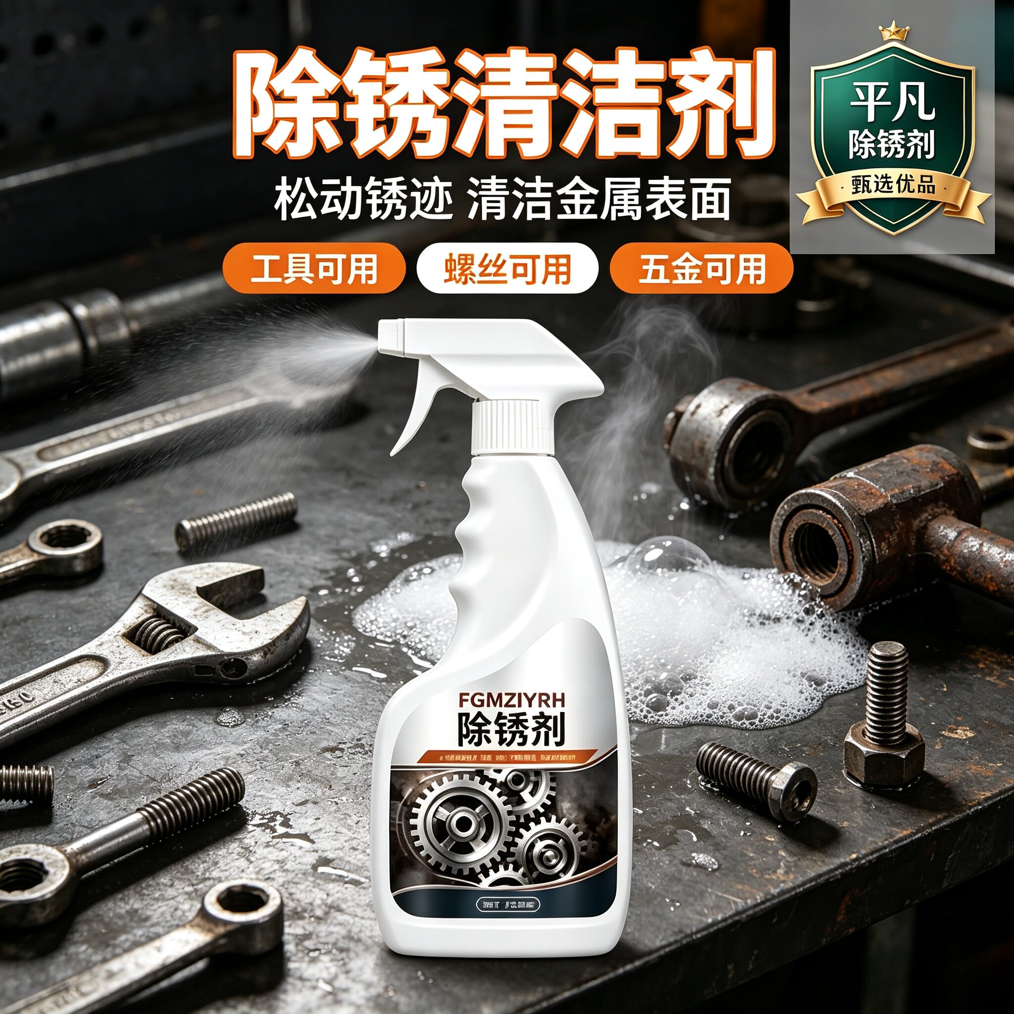 【新升级】金属除锈喷雾家用工业去锈水自行车链条门锁五金工具JL