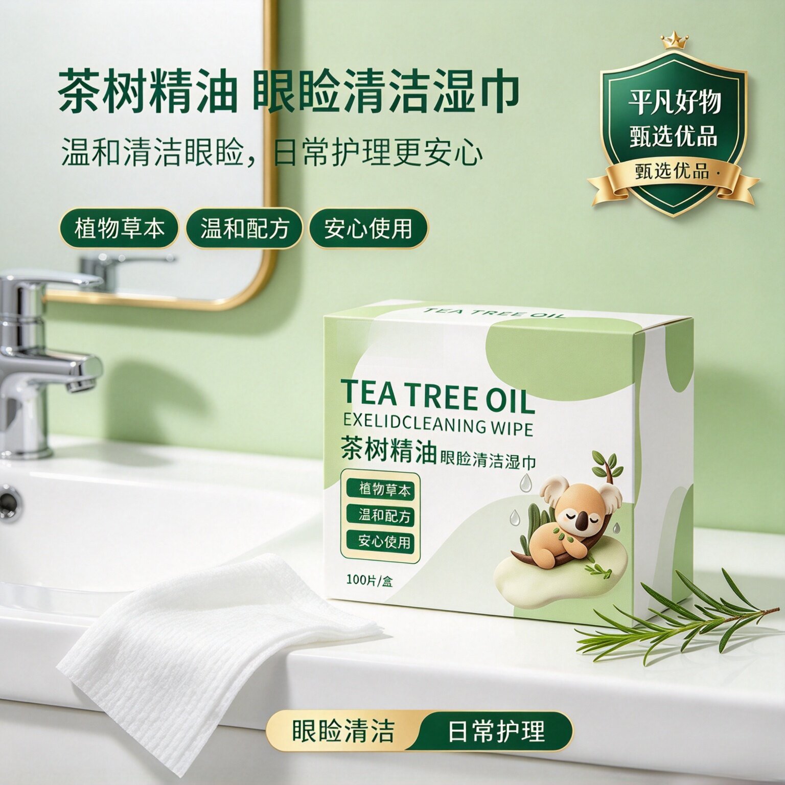 【限时优惠】眼睑清洁湿巾眼部专用缓解眼干眼涩眼痒温和护理JL