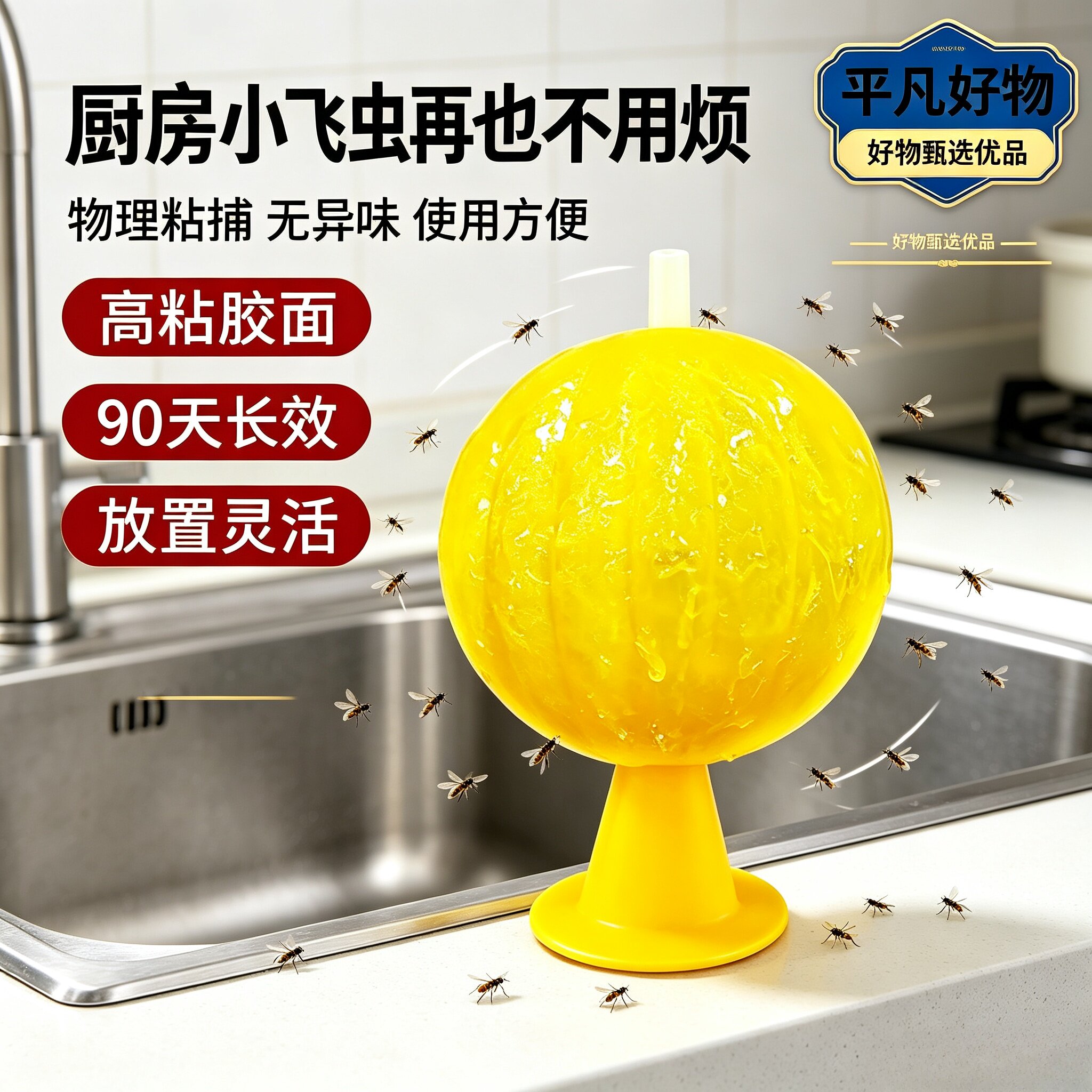 【下单立减50】室内室外通用诱蝇球粘捕小飞虫灭蝇安全环保持久JL