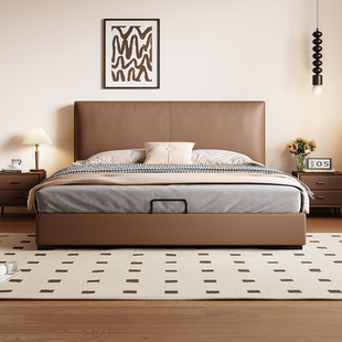 欧派家居现代简约储物床1米8双人床卧室1米5床架2026新款落地大床