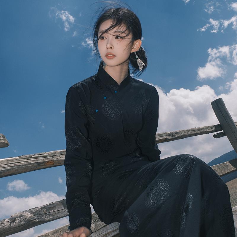 藏式博拉裙藏族服装女改良藏服2026新款西藏服饰拉U萨康巴藏装拍