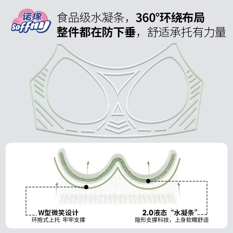 诺绵孕妇内衣怀孕期防下垂t诺棉秋季产后喂奶薄款裸纱花瓣哺乳文
