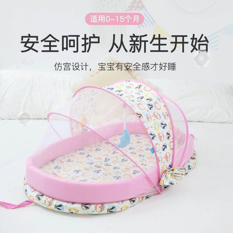 婴儿蚊帐可折叠海绵地防床加虫蚊睡帐ohDnYcj7宝宝床中厚床蚊帐