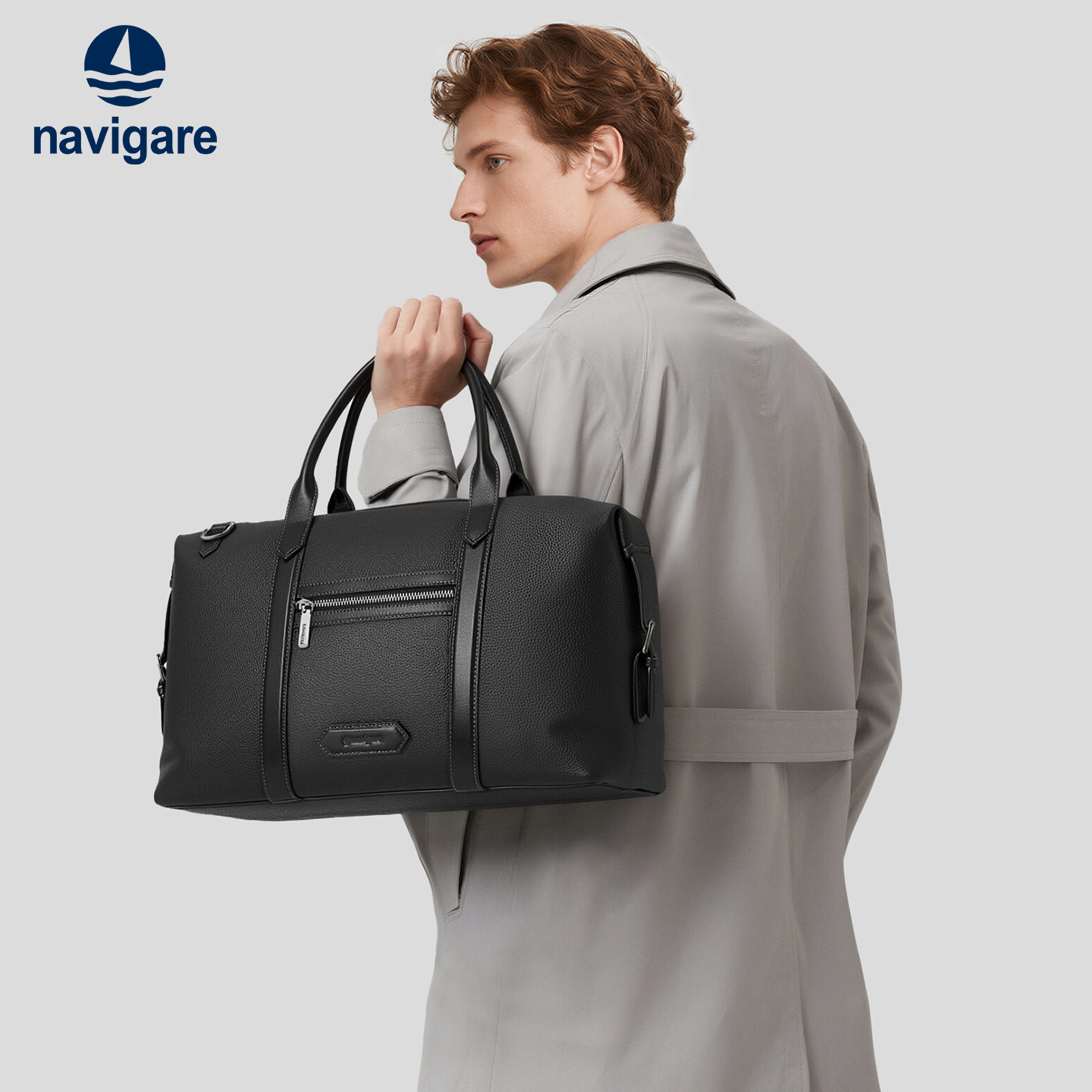 Navigare意大利小帆船2026新款男士真皮旅行包手提包商务大容量袋