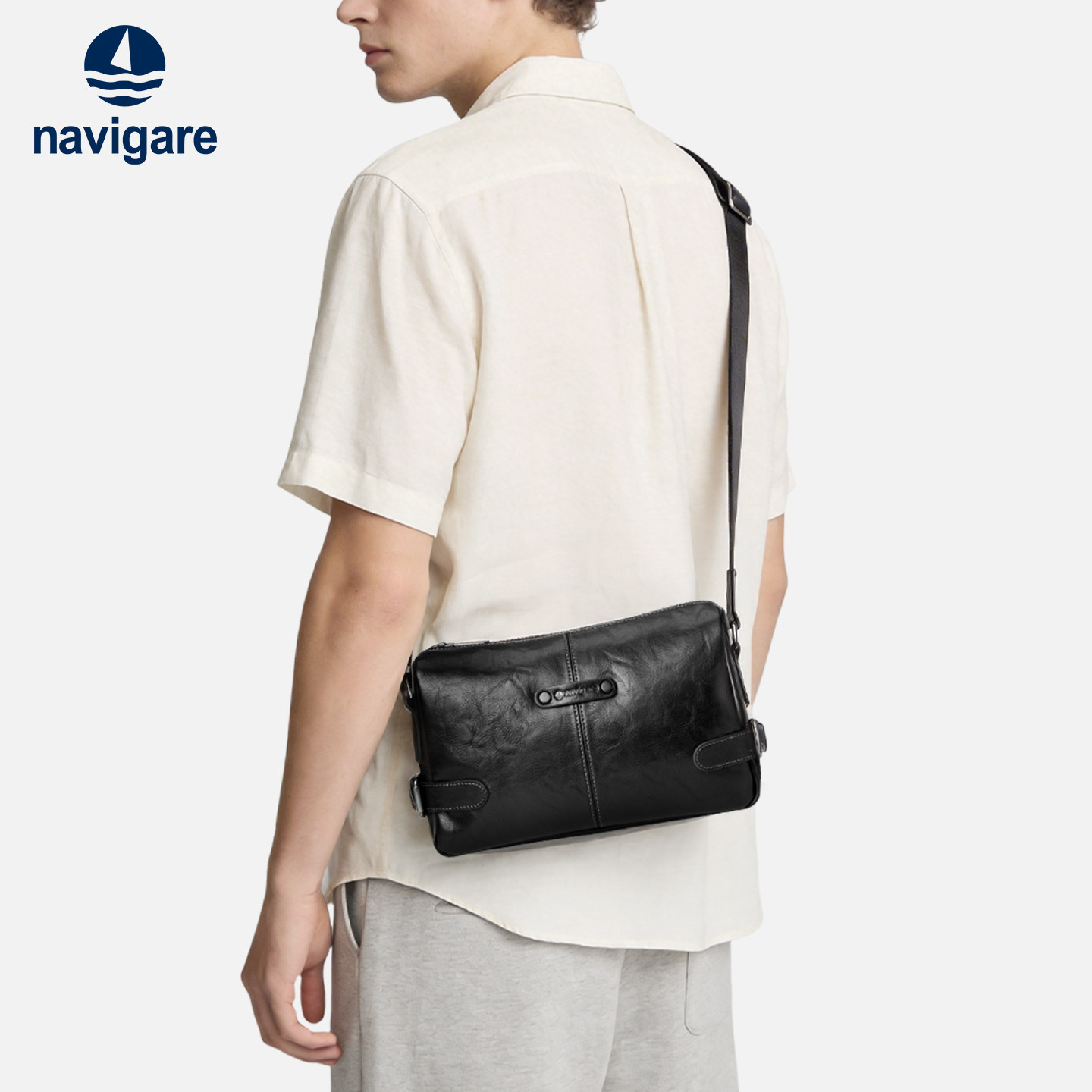 Navigare意大利小帆船2026新款男士高颜值斜挎包单肩包轻便通勤包