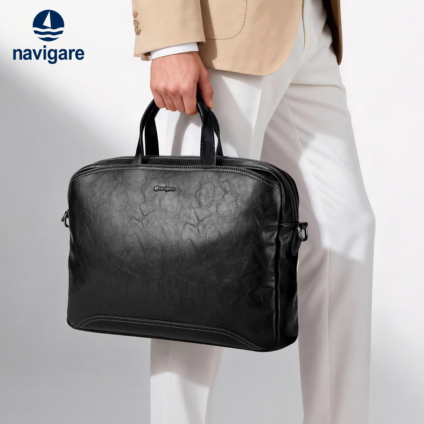 navigare小帆船2026新款男士公文包商务通勤大容量手提袋体制内,箱包皮具/热销女包/男包,男士包袋,淘宝优惠券,粉丝福利购,淘宝优惠卷