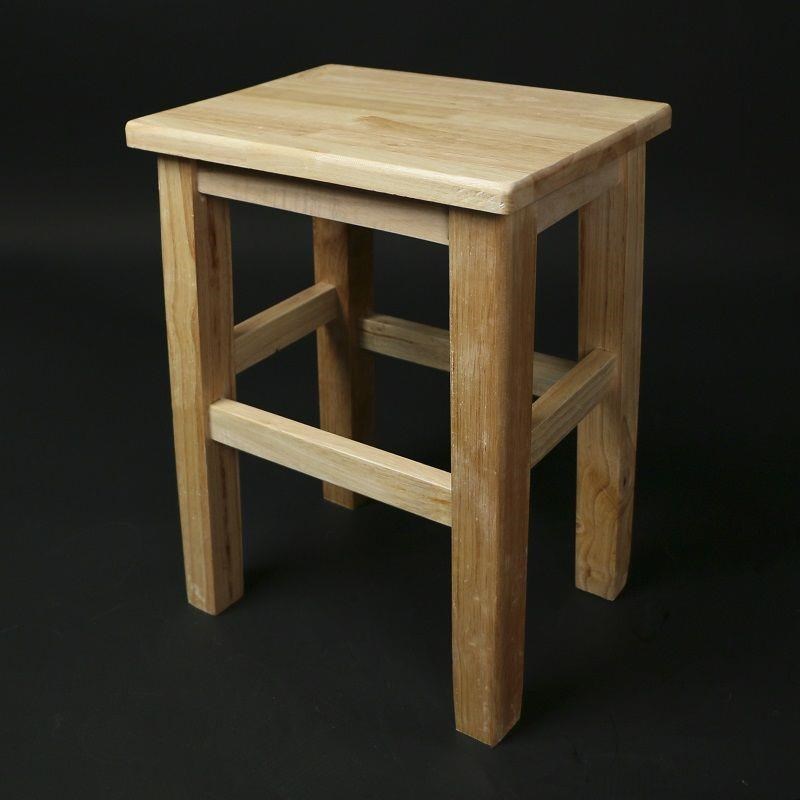橡木实木小凳子家用成人矮凳橡木小方凳木板凳椅子小木凳凉板椅