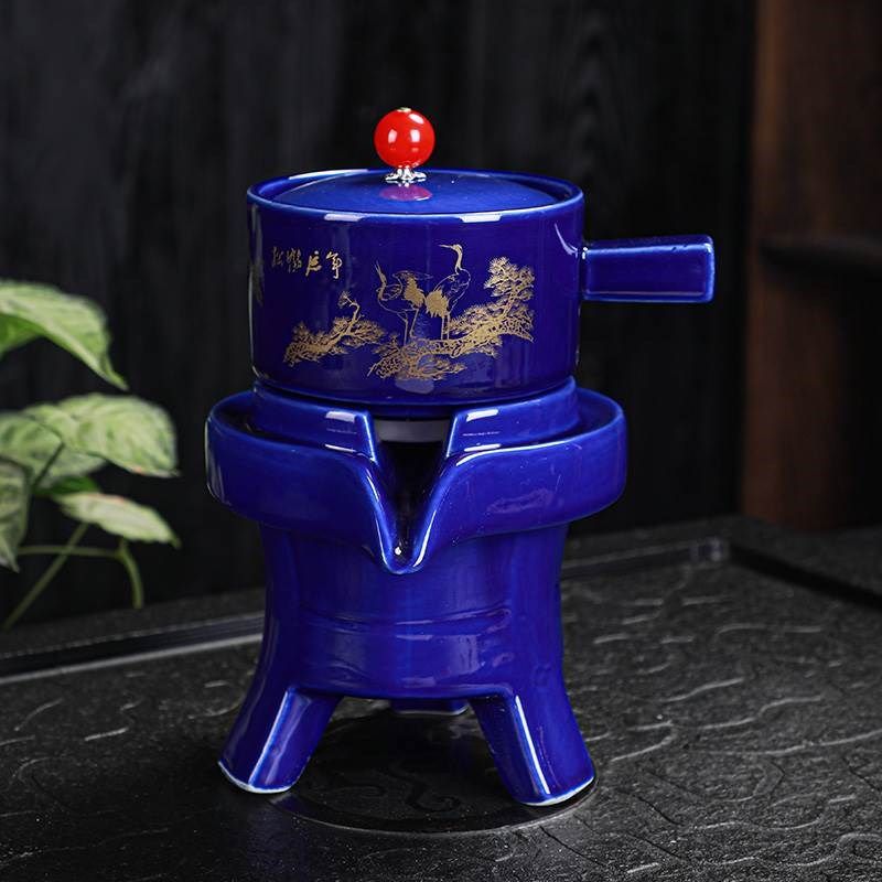 懒人半自动茶具套装功夫泡茶器防烫家用石磨茶壶茶杯陶瓷单壶单杯
