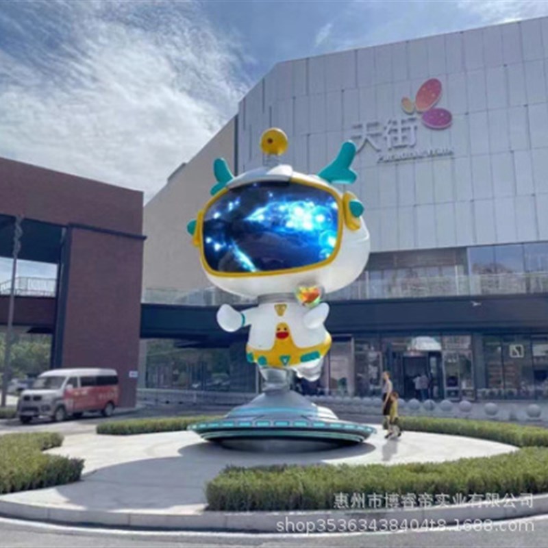 玻璃钢雕塑卡通人物店铺美陈商场纤维公仔玩偶大型摆件户外IP景观
