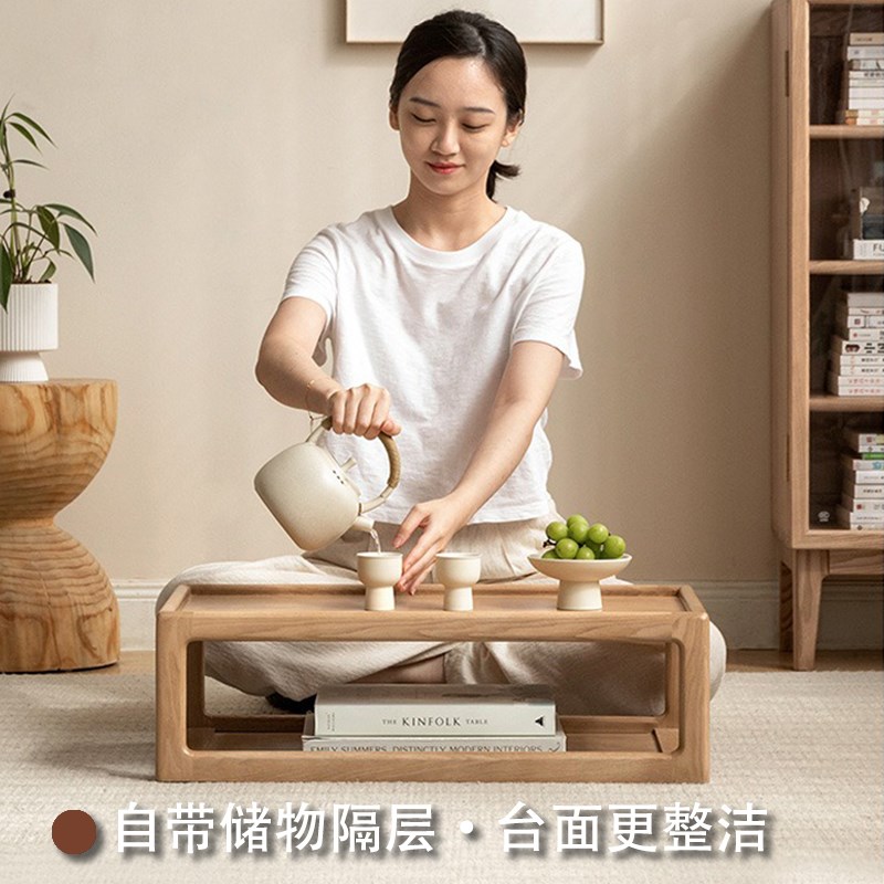 实木炕几胡桃木茶几罗汉床茶桌榻榻米炕几桌茶台客厅整装飘窗矮桌