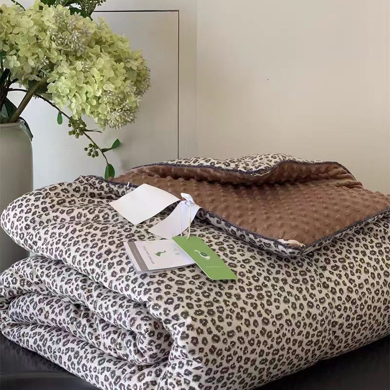 大鹅豆豆被全棉豆豆被秋冬保暖加厚豆豆被子双人可机洗冬被芯