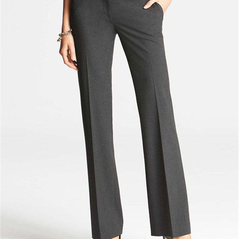 全里料西裤春秋新款显瘦垂感小个子直筒宽松休闲深灰色微喇九分裤