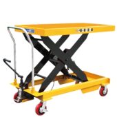 甄选PTD1000手动液压平台车1T油压台车模具平台车脚踩液压升降平