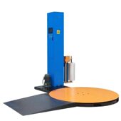 甄选全自动缠绕膜打包机预拉伸缠膜机仓库货品木箱转盘托盘围膜缠