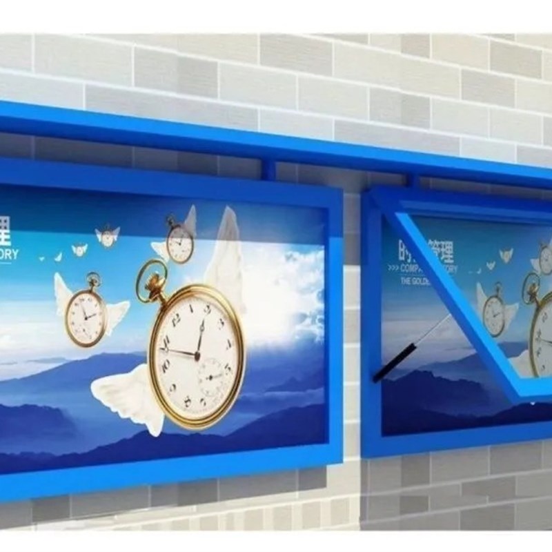 不锈钢宣传栏定制公示栏校园展示架橱窗广告牌S宣传栏宣传栏挂墙