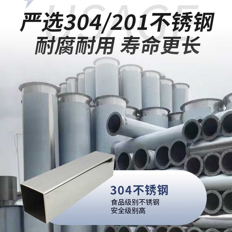 304不锈钢焊接风管镀锌碳钢通风管道 排烟管烟囱油U烟机管尺寸定