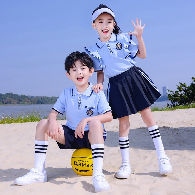 幼儿园园服夏季英伦风班服儿童夏E装校服小学生毕业照演出套装
