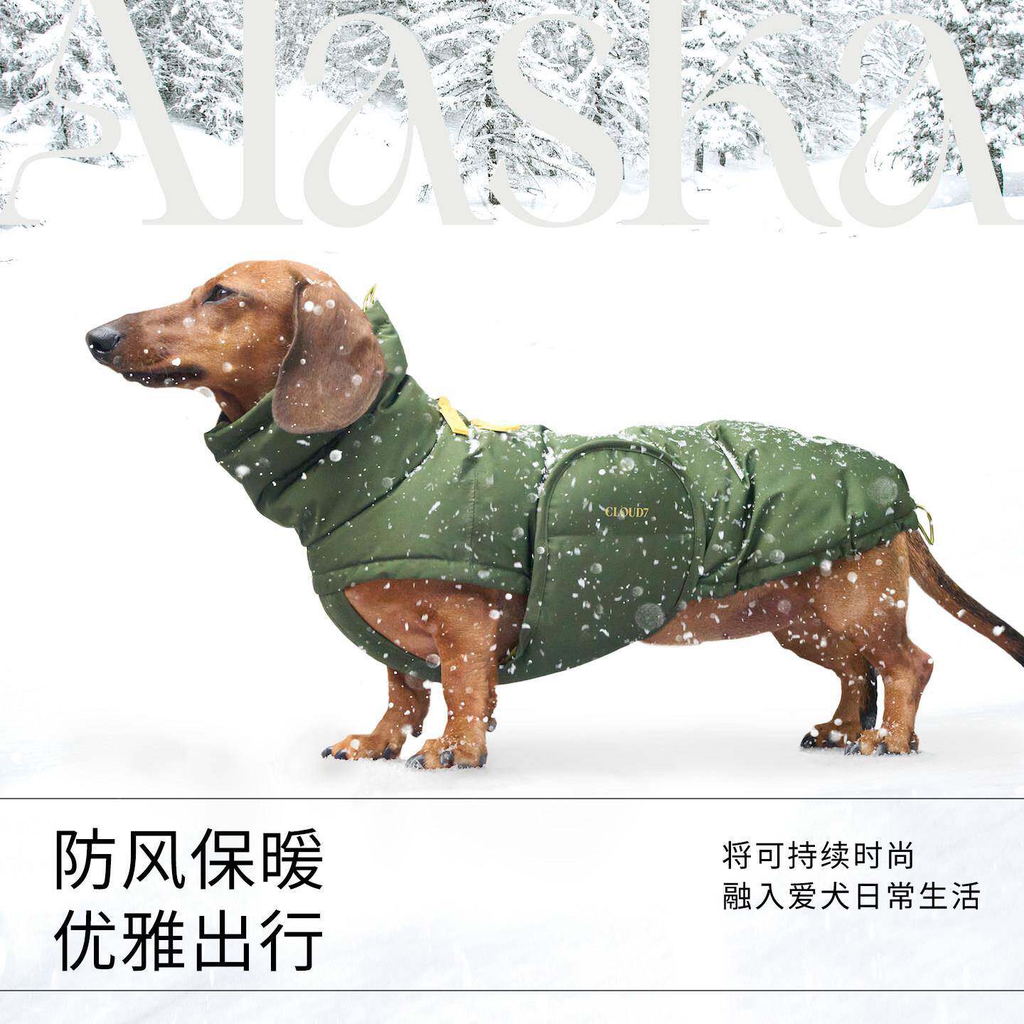 新款加·阿拉斯防寒防服中小型秋冬保暖加厚水狗阿拉斯加犬狗衣服